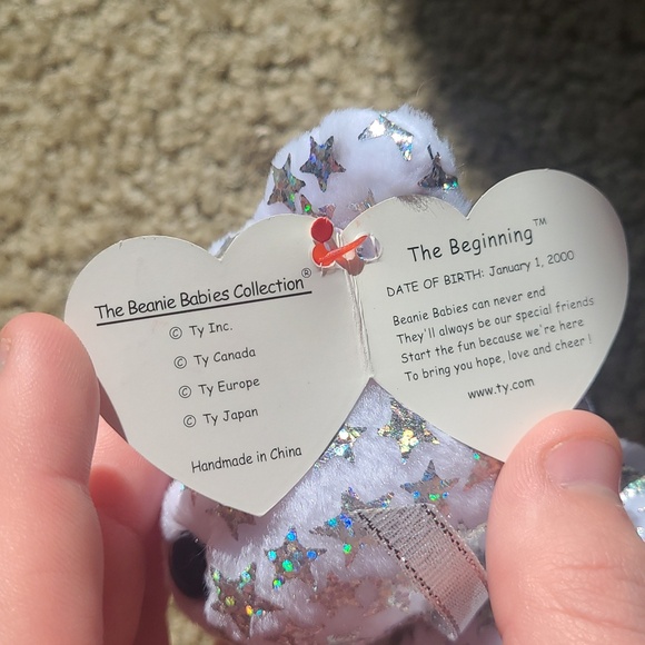 2000 Ty Beanie Baby The Beginning The Bear | No Swing Tag - Picture 4 of 4